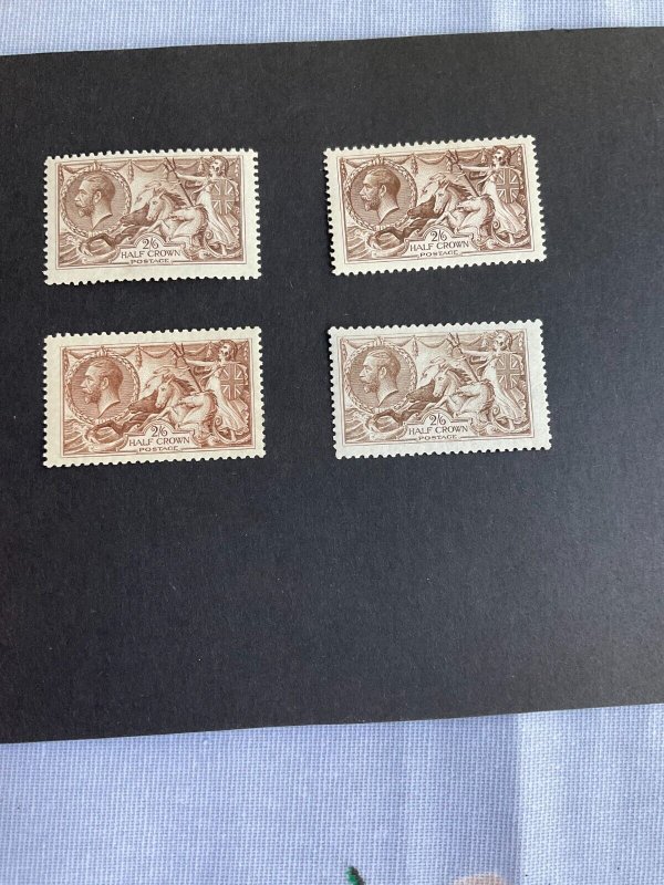 GV 1918 Bradbury 2/6- Seahorse All 4 SG Listed Shades Original Gum UM Cat £1,340