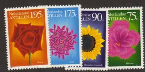 Neth. Antilles #687-90 MNH flowers