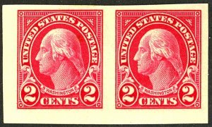 U.S. #577 MINT PAIR OG LH