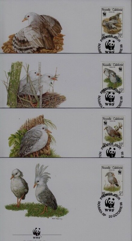 New Caledonia 798-801 FDC WWF-98/Birds