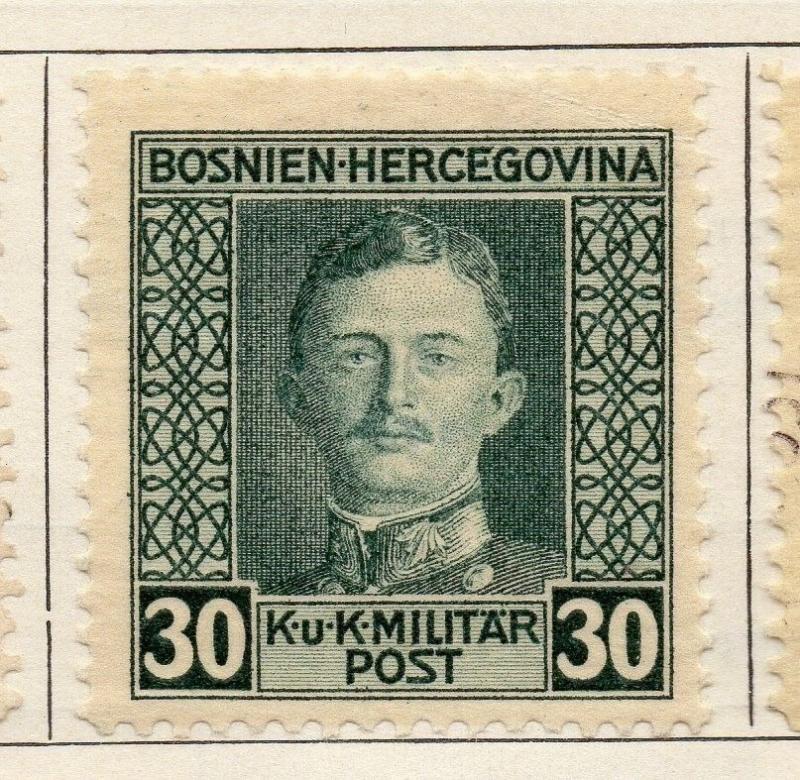 Bosnia Herzegovina 1917 Early Issue Fine Mint Hinged 30h. 113419