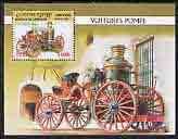 CAMBODIA  - 2001 - Vintage Fire Engine - Perf Min Sheet - Mint Never Hinged