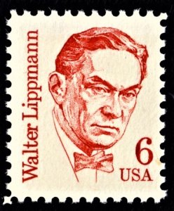 US 1849 MNH VF 6 Cent Walter Lippmann Journalist