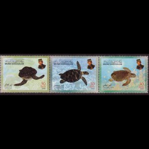 BRUNEI 2000 - Scott# 563 Turtles Set of 3 NH