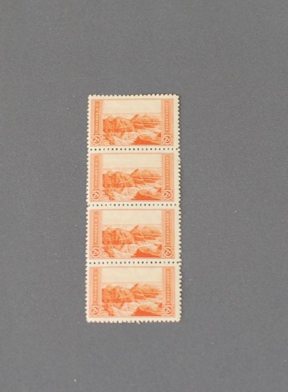 741, Grand Canyon, Block of 4, Mint OGNH, CV $5.00