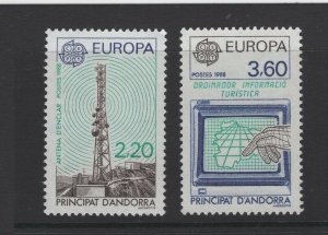 Andorra (French) #363-64  (1988 Europa) VFMNH CV $7.25