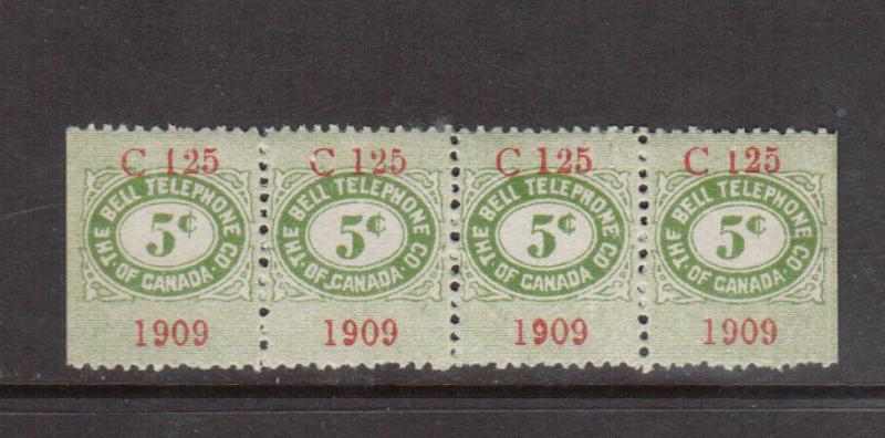 Van Dam #TBT37 Very Fine Mint Unused As Issued Strip Of Four