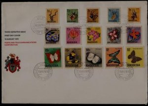 Rhodesia 328/47 FDC Animals/Flowers 14.8.74