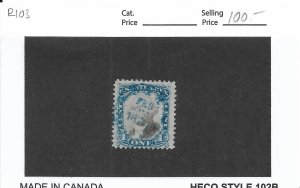 1c 2nd Issue Revenue Tax Stamp, Sc # R103, used. Nice Canx (55890)