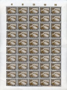 GERMANY ZEPPELINS CHICAGO WORLD'S FAIR FACSIMILES IN FULL SHEETS (50) MINT NH