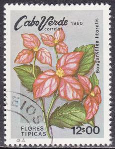 Cape Verde 420 Used 1980 Bougainivillia Litoralis