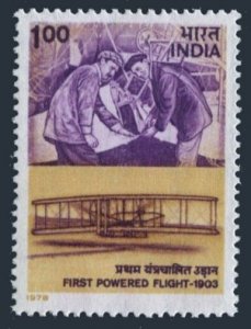 India 815, MNH. Mi 779. White Brothers, Flyer, 75th Ann of powered flight, 1978.