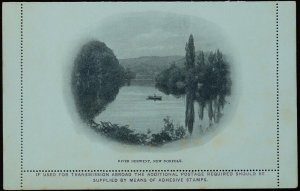 TASMANIA Lettercard 1900 Pictorial 2d, view River Derwent, SPECIMEN.