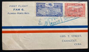 1929 Santo Domingo Dominican Republic First Flight cover FFC FAM 6