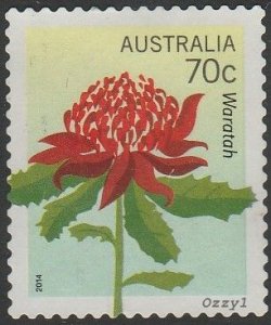 Australia #4061 2014 70c Waratah NSW State Flower USED-VF-NH.