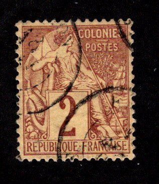 FRENCH COLONIES SC# 47 F/U 1881