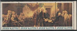 #1691-94, Strip-4. Declaration of Independence MNH, '.13 cent'