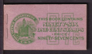 1914 Washington 1c booklet BK42 (16 panes 424d) mint complete CV $140 (T3