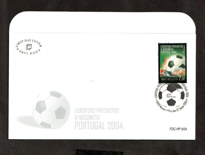 2004 BOSNIA - SG: C133  - FOOTBALL EURO CHAMPIONSHIPS -  FIRST DAY COVER 