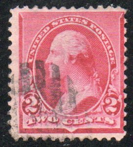 USA #220a Fine+, grid cancel, bold color!