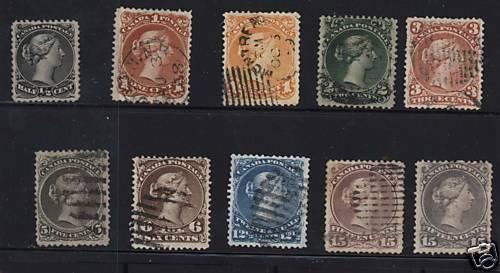 Canada #21 - #30 Used Scarce Set