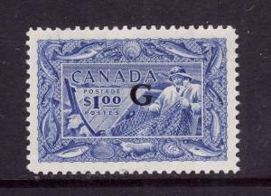 Canada-Sc#O27-Unused $1 Fisherman Official G-OG NH-1950-51-