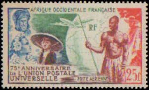 French West Africa #C15, Complete Set, 1949, Never Hinged