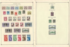 Vatican City Stamp Collection On 4 Scott International Pages 1929-40, JFZ