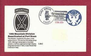 1985 10th MOUNTAIN DIVISION REACTIVATED AT FORT DRUM, NY
