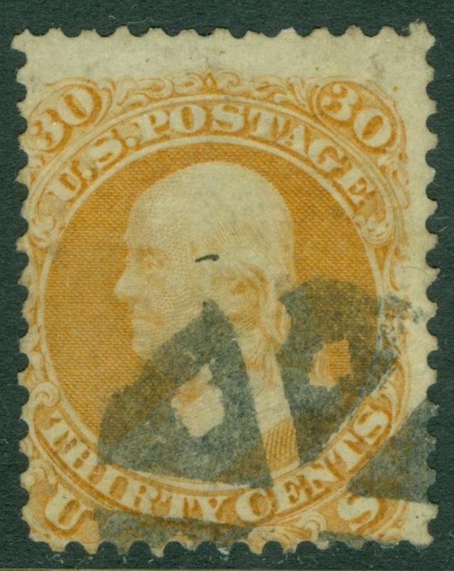 EDW1949SELL : USA 1868 Scott #100 Used w/neat fancy cancel PSAG Cert Cat $950