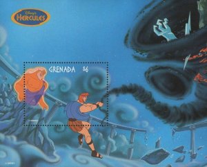 Grenada Hercules Film Disney Tornado Souvenir Sheet Mint NH