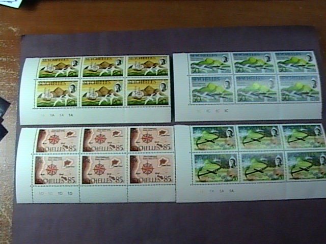 SEYCHELLES # 272-275-MINT/NEVER HINGED-COMPLETE SET OF PLATE # BLOCKS of 6--1970