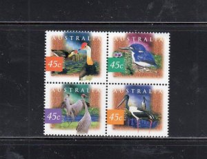 AUSTRALIA 1997 WETLANDS MINT VF NH O.G BLOCK 4 (3AU)
