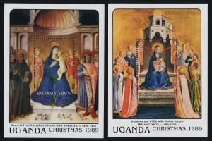 Uganda 737-46 MNH Christmas, Art, Paintings, Fra Angelico