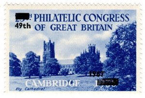 (I.B) Cinderella : 49th Philatelic Congress (Cambridge 1967) Ely Cathedral