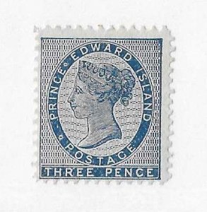 Prince Edward Island Sc #6 3p blue with 'dots in oval'  variety VG