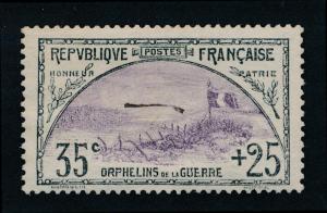 France B7 Mint NH War Orphans. Military, Flag