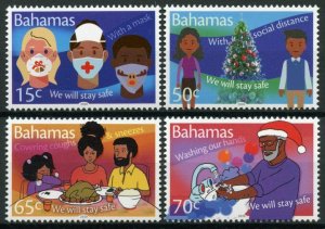 Bahamas Christmas Stamps 2020 MNH We Will Stay Safe Corona Medical 4v Set