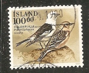 Iceland  Scott  672   Birds     Used