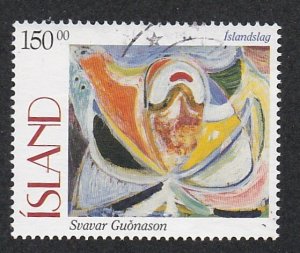 Iceland # 836, Modern Art, Used, 1/3 Cat.