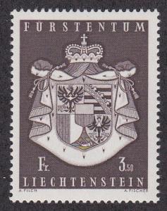 Liechtenstein # 452, Coat of Arms. NH, 1/2 Cat.