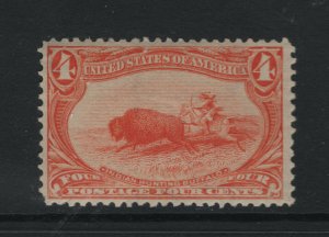 USA #287 Mint Fine+ Lightly Hinged