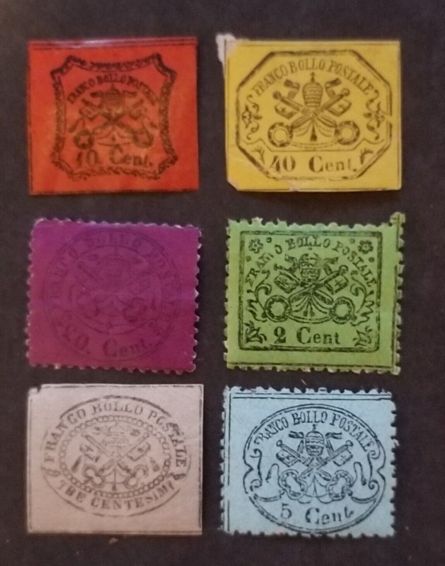 ROMAN STATES Reprint Stamp Lot Mint MH Unused T5610
