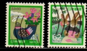 Japan - #1834 -1835  1989 Letter Writing Day set/2 - Used