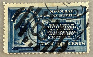 US E1 / 1885 10c Blue Running Messenger Special Delivery Stamp / Used