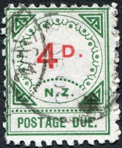 New Zealand 1899 4d vermilion & green SGD16 used