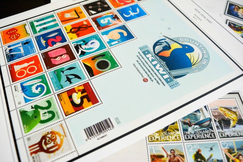 COLOR PRINTED NEW ZEALAND 2011-2015 STAMP ALBUM PAGES (98 illustrated pages)