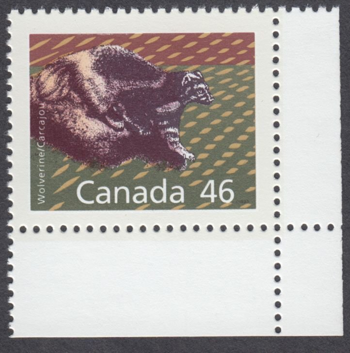 Canada - #1172c Wolverine Booklet Stamp Perf. 12.5x13.1 - MNH