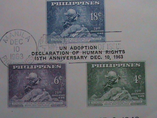 PHILIPPINES STAMP: 1949 SC#534  15TH ANNIV: DECLARATION OF HUMAN RIGHTS CTO MNH