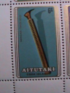 ​AITUTAKI 1980 SC#195a 3RD SOUTH PACIFIC ARTS FESTIVA- BLOCK IMPRINT SET MNH